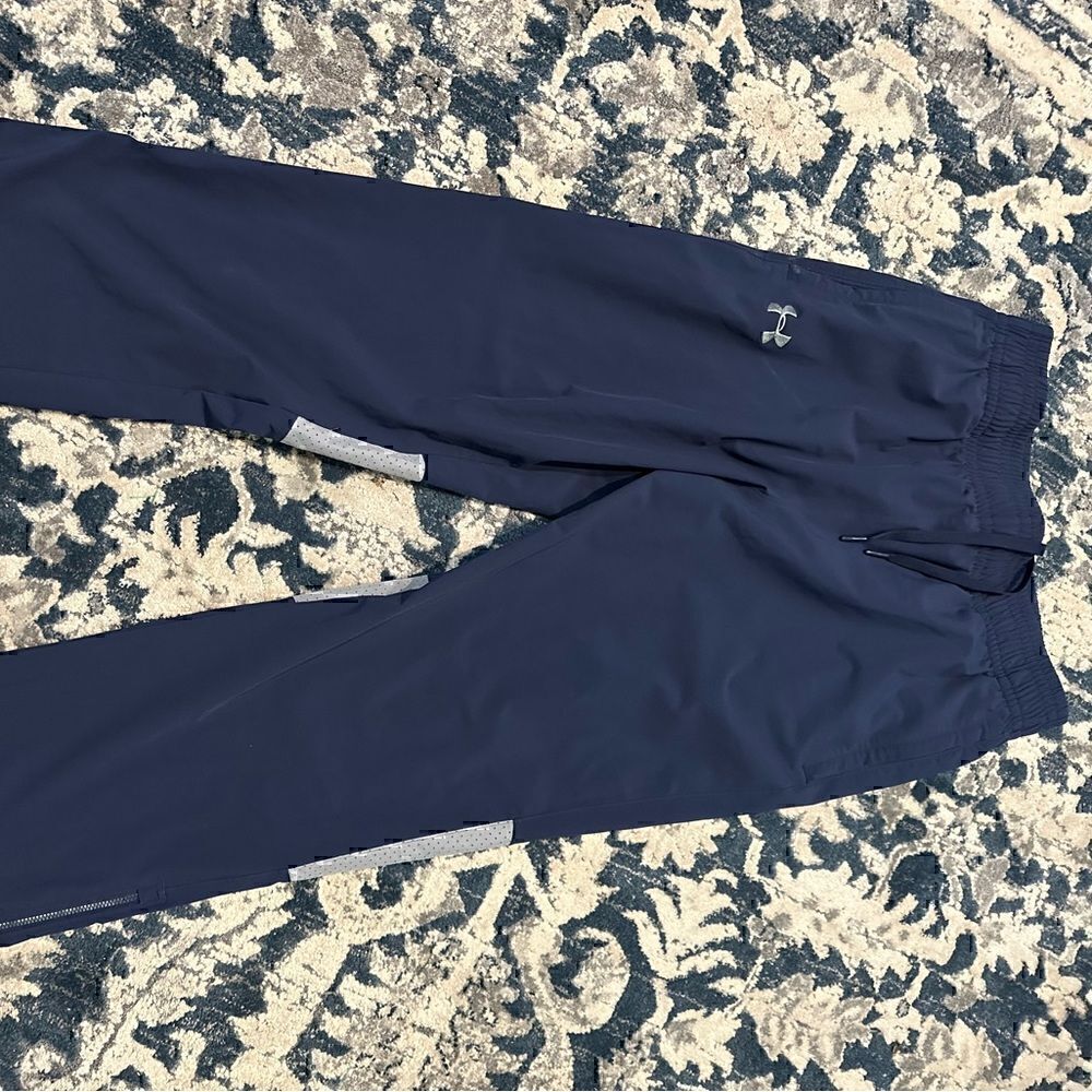 Under Armour HeatGear Mens Medium Blue/Gray Track Pants